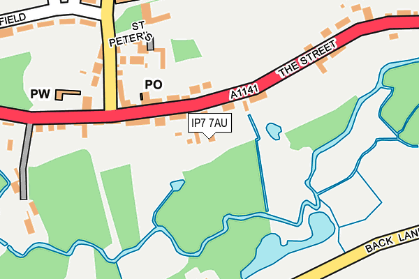 IP7 7AU map - OS OpenMap – Local (Ordnance Survey)