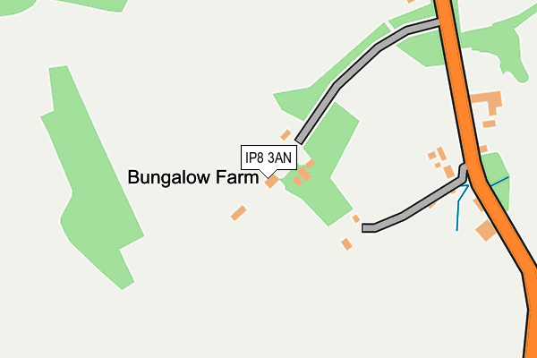 IP8 3AN map - OS OpenMap – Local (Ordnance Survey)