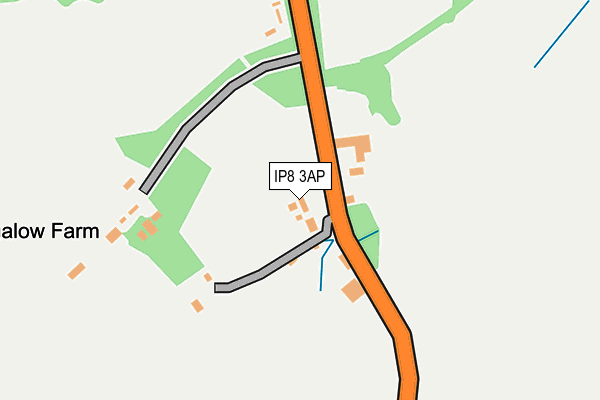 IP8 3AP map - OS OpenMap – Local (Ordnance Survey)