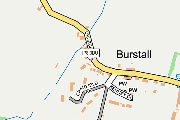 IP8 3DU map - OS OpenMap – Local (Ordnance Survey)