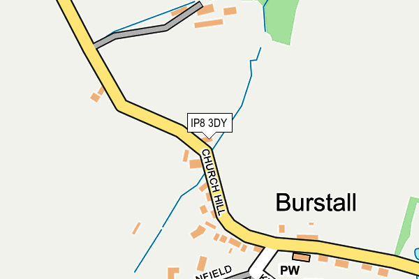 IP8 3DY map - OS OpenMap – Local (Ordnance Survey)