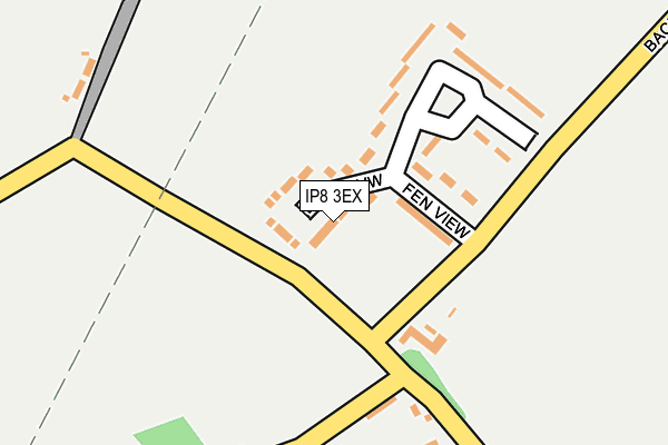 IP8 3EX map - OS OpenMap – Local (Ordnance Survey)