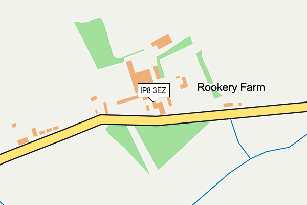 IP8 3EZ map - OS OpenMap – Local (Ordnance Survey)