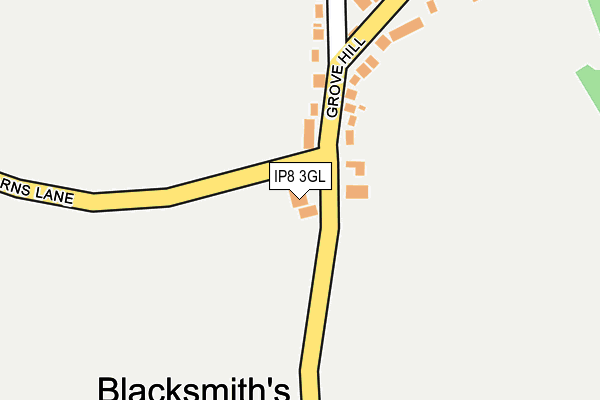 IP8 3GL map - OS OpenMap – Local (Ordnance Survey)