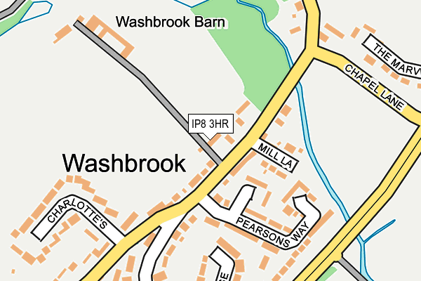 IP8 3HR map - OS OpenMap – Local (Ordnance Survey)