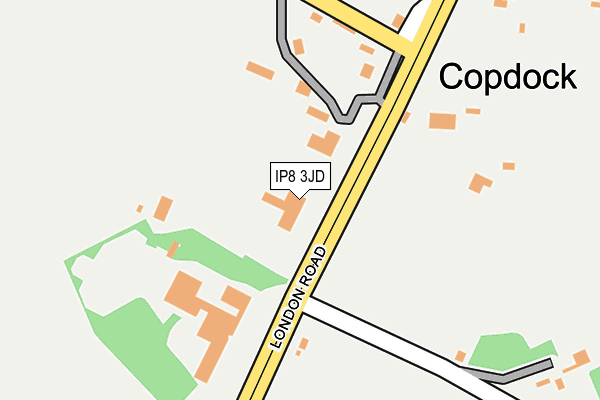 IP8 3JD map - OS OpenMap – Local (Ordnance Survey)