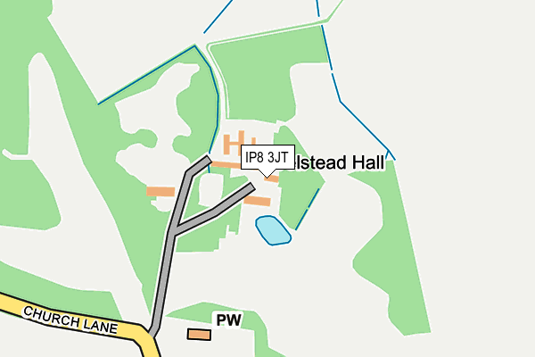 IP8 3JT map - OS OpenMap – Local (Ordnance Survey)