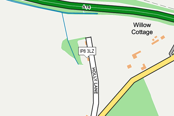 IP8 3LZ map - OS OpenMap – Local (Ordnance Survey)