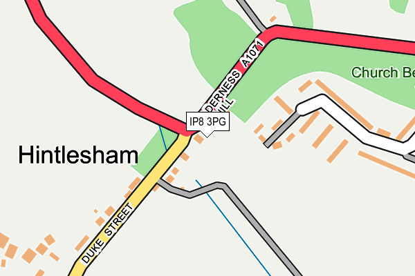 IP8 3PG map - OS OpenMap – Local (Ordnance Survey)