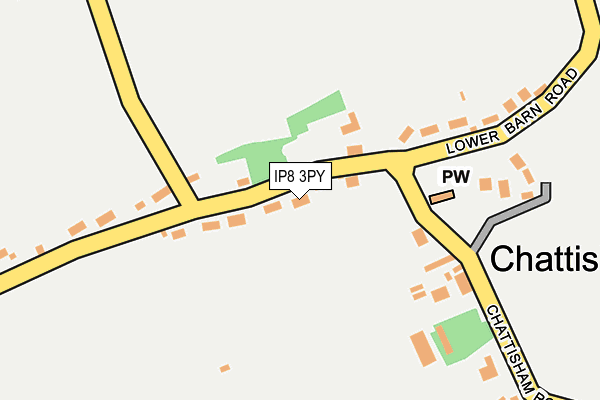 IP8 3PY map - OS OpenMap – Local (Ordnance Survey)