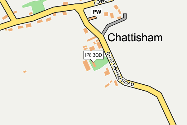 IP8 3QD map - OS OpenMap – Local (Ordnance Survey)