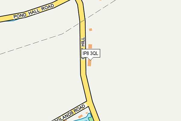 IP8 3QL map - OS OpenMap – Local (Ordnance Survey)