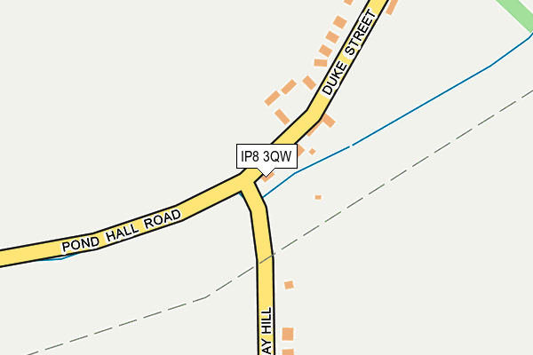 IP8 3QW map - OS OpenMap – Local (Ordnance Survey)