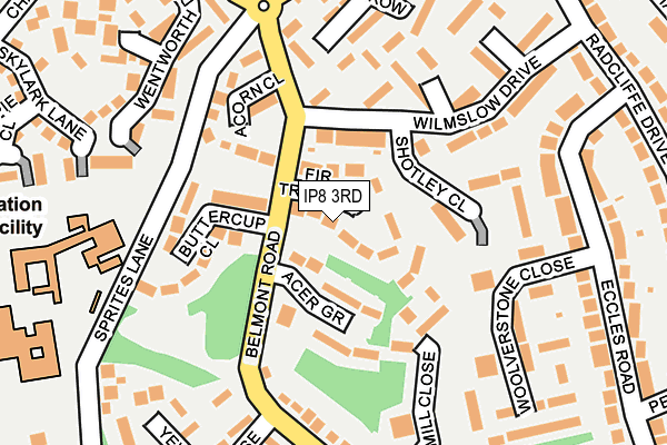 IP8 3RD map - OS OpenMap – Local (Ordnance Survey)