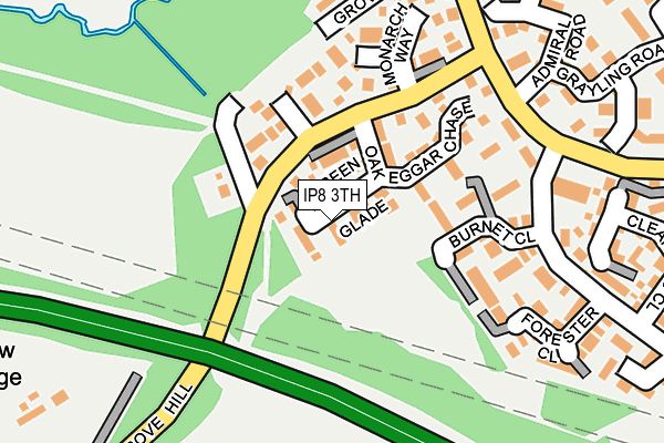 IP8 3TH map - OS OpenMap – Local (Ordnance Survey)
