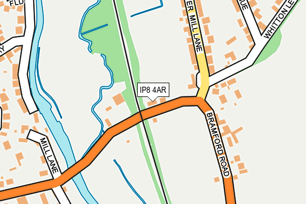 IP8 4AR map - OS OpenMap – Local (Ordnance Survey)