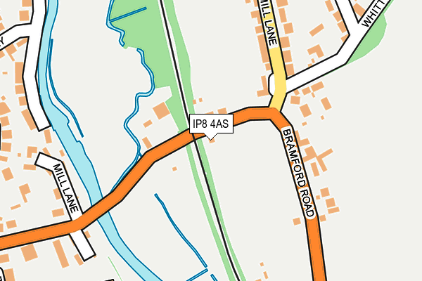 IP8 4AS map - OS OpenMap – Local (Ordnance Survey)