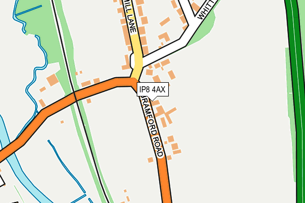 IP8 4AX map - OS OpenMap – Local (Ordnance Survey)