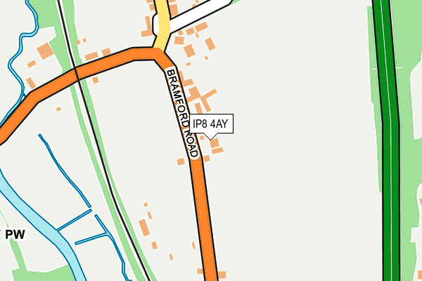 IP8 4AY map - OS OpenMap – Local (Ordnance Survey)