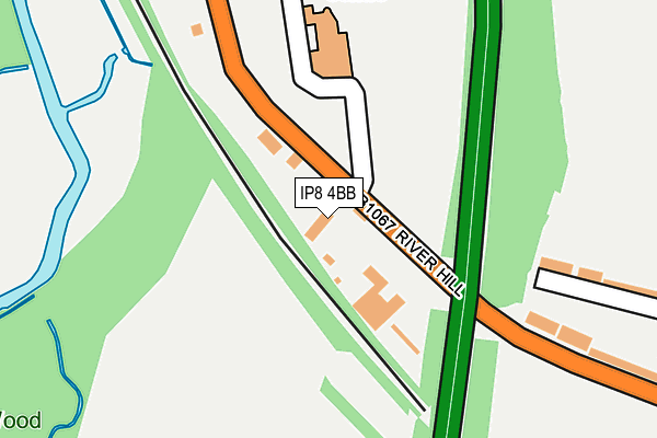 IP8 4BB map - OS OpenMap – Local (Ordnance Survey)