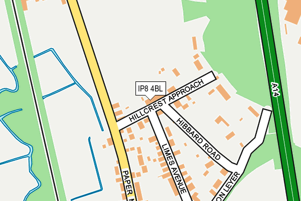 IP8 4BL map - OS OpenMap – Local (Ordnance Survey)