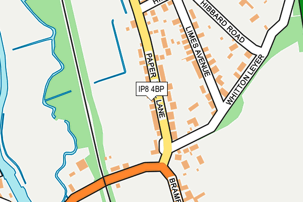 IP8 4BP map - OS OpenMap – Local (Ordnance Survey)