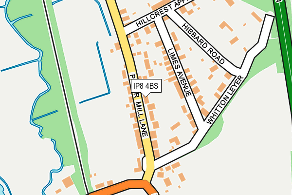 IP8 4BS map - OS OpenMap – Local (Ordnance Survey)