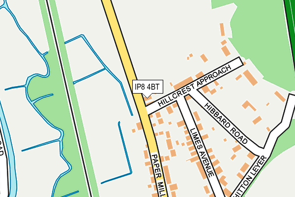 IP8 4BT map - OS OpenMap – Local (Ordnance Survey)