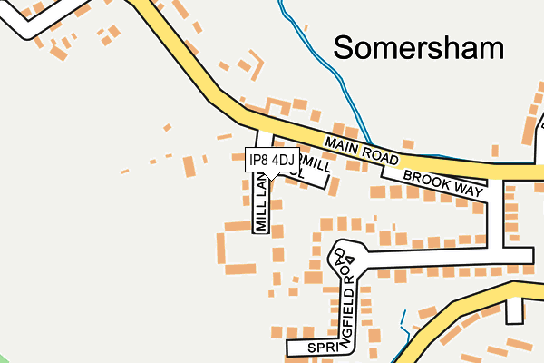 IP8 4DJ map - OS OpenMap – Local (Ordnance Survey)