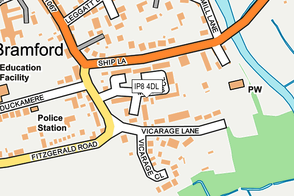 IP8 4DL map - OS OpenMap – Local (Ordnance Survey)