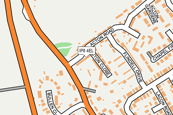 IP8 4EL map - OS OpenMap – Local (Ordnance Survey)