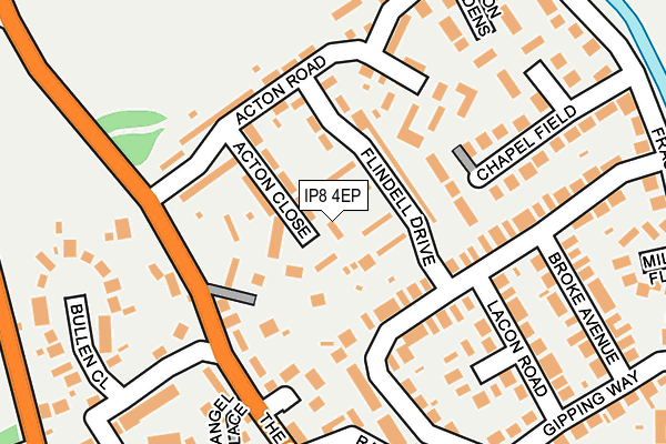 IP8 4EP map - OS OpenMap – Local (Ordnance Survey)