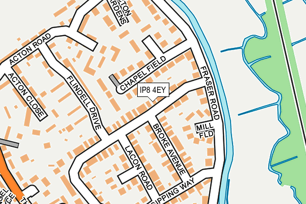 IP8 4EY map - OS OpenMap – Local (Ordnance Survey)