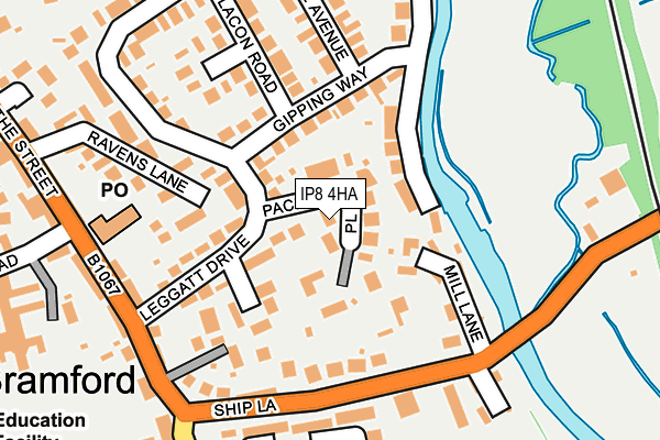 IP8 4HA map - OS OpenMap – Local (Ordnance Survey)