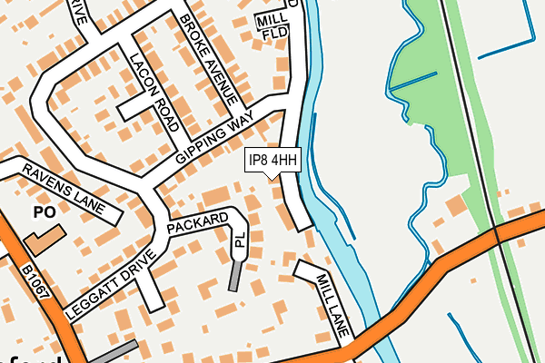 IP8 4HH map - OS OpenMap – Local (Ordnance Survey)