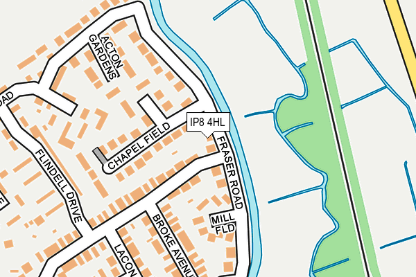 IP8 4HL map - OS OpenMap – Local (Ordnance Survey)