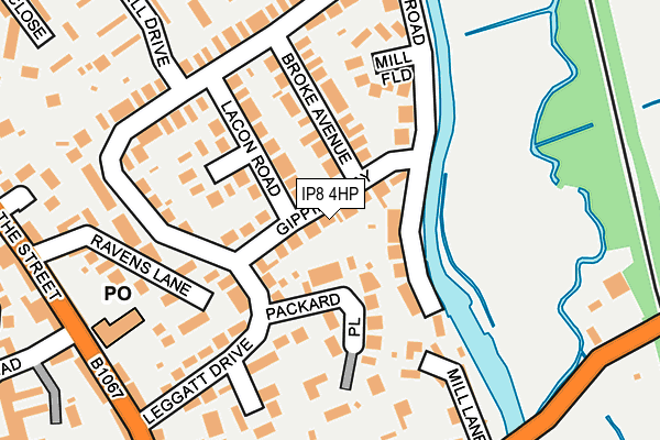 IP8 4HP map - OS OpenMap – Local (Ordnance Survey)