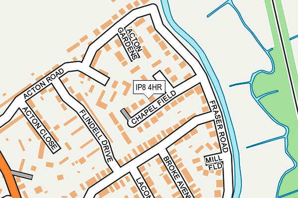 IP8 4HR map - OS OpenMap – Local (Ordnance Survey)