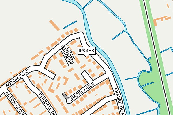 IP8 4HS map - OS OpenMap – Local (Ordnance Survey)