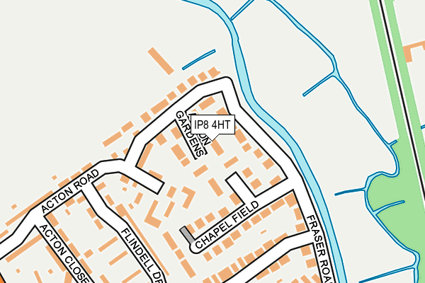 IP8 4HT map - OS OpenMap – Local (Ordnance Survey)