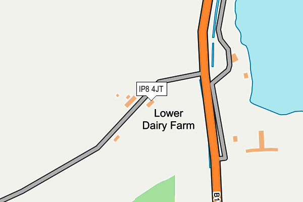 IP8 4JT map - OS OpenMap – Local (Ordnance Survey)