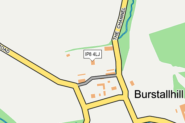 IP8 4LJ map - OS OpenMap – Local (Ordnance Survey)