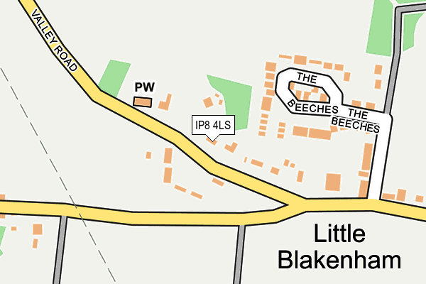 IP8 4LS map - OS OpenMap – Local (Ordnance Survey)