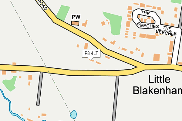 IP8 4LT map - OS OpenMap – Local (Ordnance Survey)