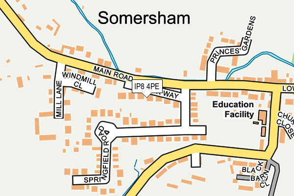 IP8 4PE map - OS OpenMap – Local (Ordnance Survey)