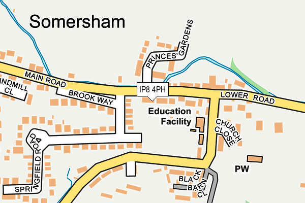 IP8 4PH map - OS OpenMap – Local (Ordnance Survey)