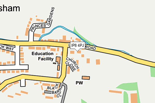 IP8 4PJ map - OS OpenMap – Local (Ordnance Survey)