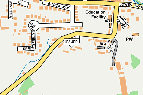 IP8 4PP map - OS OpenMap – Local (Ordnance Survey)