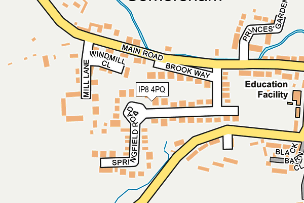IP8 4PQ map - OS OpenMap – Local (Ordnance Survey)