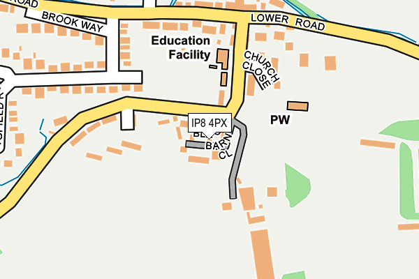 IP8 4PX map - OS OpenMap – Local (Ordnance Survey)